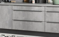 Einbauküche IP 1200, beton farbend, inkl. Privileg Elektrogeräte
