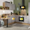 Einbauküche IP 1200, Beton natur Nachbildung, inkl. Elektrogeräte