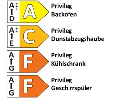 Einbauküche IP 1200, Eiche Vintage Nachbildung, inkl. Privileg Elektrogeräte