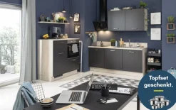 Einbauküche IP 1200, grafit, inkl. Privileg Elektrogeräte