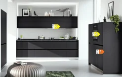 Einbauküche IP 1200, schwarz, inkl. Privileg Elektrogeräte