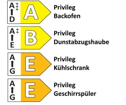 Einbauküche IP 1200, Vintage Eiche Nachbildung, inkl. Privileg Elektrogeräte