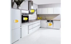Einbauküche Laser, seidengrau, inkl. Elektrogeräte