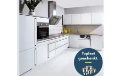 Einbauküche Laser, seidengrau, inkl. Elektrogeräte