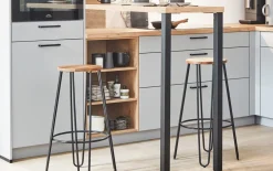 Einbauküche Laser/Structura, steingrau Lack matt, inkl. Elektrogeräte