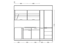 Einbauküche Laser/Structura, steingrau Lack matt, inkl. Elektrogeräte