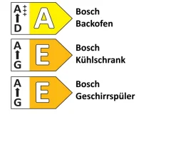 Einbauküche Lenzen/Rosian, alpinweiß/Eiche San Remo Nachbildung, inkl. Bosch Elektrogeräte