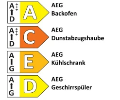 Einbauküche Nordina, Lack weiß matt, inkl. AEG Elektrogeräte