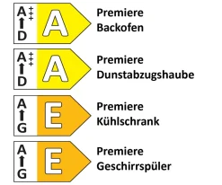 Einbauküche Novalux, seidengrau matt, inkl. Elektrogeräte