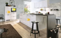 Einbauküche Perfect Brillant, Hochglanz satin, inkl. Siemens Elektrogeräte