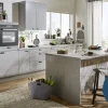 Einbauküche Perfect Brillant, perlgrau, inkl. AEG Elektrogeräte