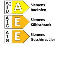 Einbauküche Perfect Brillant, weiß, inkl. Siemens Elektrogeräten