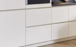 Einbauküche Perfect Soft/Comet, weiß/schwarz, inkl. Privileg Elektrogeräte