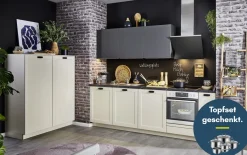 Einbauküche Ravenna/Uno, creme, inkl. Privileg Elektrogeräte