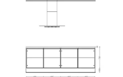 Einbauküche Riva, weißbeton Nachbildung