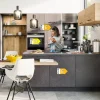 Einbauküche Seega/Stadum, grauschieferfarbend, inkl. Neff Elektrogeräte