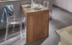 Einbauküche Seega/Stadum, schiefergrau/Eiche Havanna Nachbildung, inkl. Neff Elektrogeräte