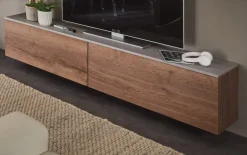 Einbauküche Seega/Stadum, schiefergrau/Eiche Havanna Nachbildung, inkl. Neff Elektrogeräte