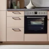 Einbauküche Senso, koralle/Nussbaum Nachbildung, inkl. Elektrogeräte