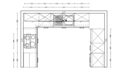 Einbauküche Stadum/Forst, Eiche Havanna Nachbildung, inkl. Privileg Geschirrspüler