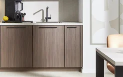 Einbauküche Stadum, Nussbaum Milano Nachbildung, inkl. AEG Elektrogeräte