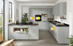 Einbauküche Sunta, jade, inkl. Siemens Elektrogeräte