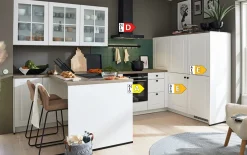 Einbauküche Sylt, alpinweiß, inkl. Siemens Elektrogeräte