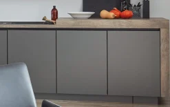 Einbauküche Torna, Lacklaminat schiefergrau supermatt, inkl. Privileg Elektrogeräte