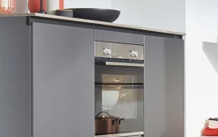 Einbauküche Torna, Lacklaminat schiefergrau supermatt, inkl. Privileg Elektrogeräte