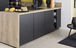 Einbauküche Torna, schwarz matt, inkl. Neff Elektrogeräte