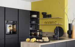Einbauküche Torna, schwarz matt, inkl. Neff Elektrogeräte