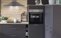 Einbauküche Touch/Riva, schiefergrau, inkl. Privileg Elektrogeräte