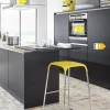 Einbauküche Touch, supermatt schwarz, inkl. Elektrogeräte