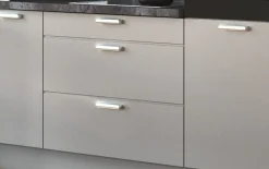 Einbauküche Uno, perlgrau matt, inkl. Siemens Elektrogeräte