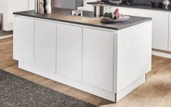 Einbauküche Uno, weiß fein strukturiert, inkl. Miele Elektrogeräte