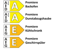 Einbauküche Wida, anthrazit matt, inkl. Elektrogeräte