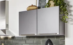 Einbauküche Wida, anthrazit matt, inkl. Elektrogeräte