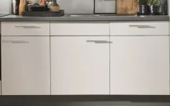Einbauküche Wida, hellgrau, inkl Elektrogeräte