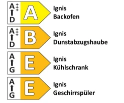 Einbauküche Wida, hellgrau, inkl Elektrogeräte