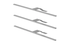 3er-Set LED Schrankbeleuchtung für Jutzler-Schränke, aluminiumfarbig, Breite 50 cm, dimmbar