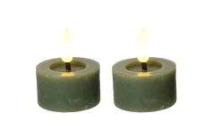 2er-Set LED-Teelicht, grün, 4,4 cm