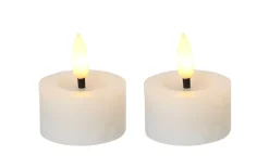 2er-Set LED-Teelicht, weiß, 4,4 cm