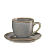 Espressotasse mit Unteretasse saisons, denim/grau, 5,5 cm