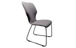 Essgruppe Nevio, Eiche natur massiv geölt, saddle brown/middengrijs