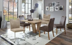 Essgruppe Top Chairs/Multi Dekor in Struktur Eiche