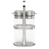 Essig & Öl-Set aus Edelstahl mit Glas, 3-teilig