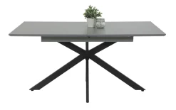 Esstisch Chiara T, Marmor Nachbildung, grau, inkl. Synchronauszug