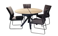 Esstisch Comedor, Granit/schwarz