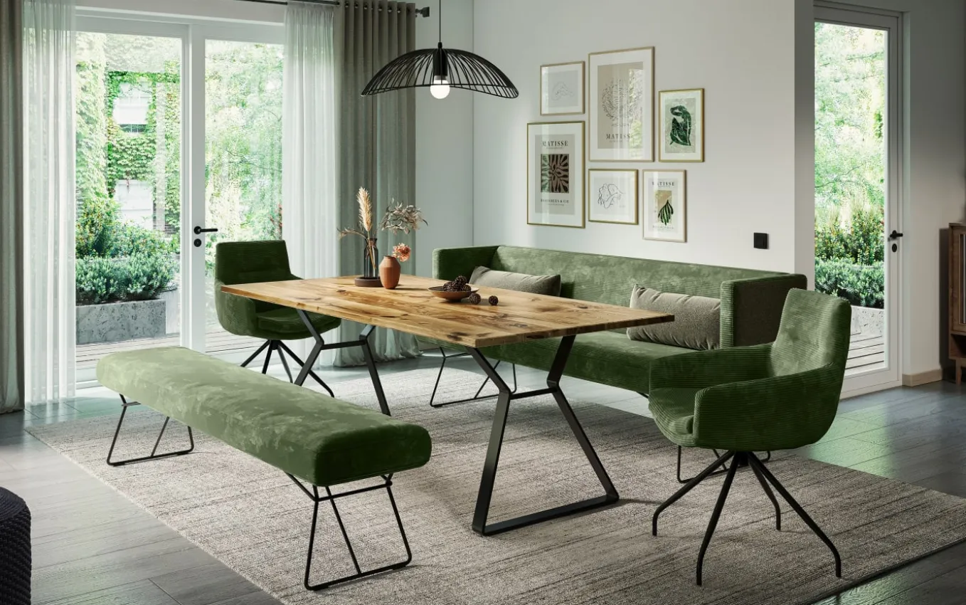 Esstisch T4010, Barock Eiche massiv