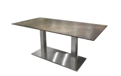 Esstisch Tiramo, Edelstahl/Metal